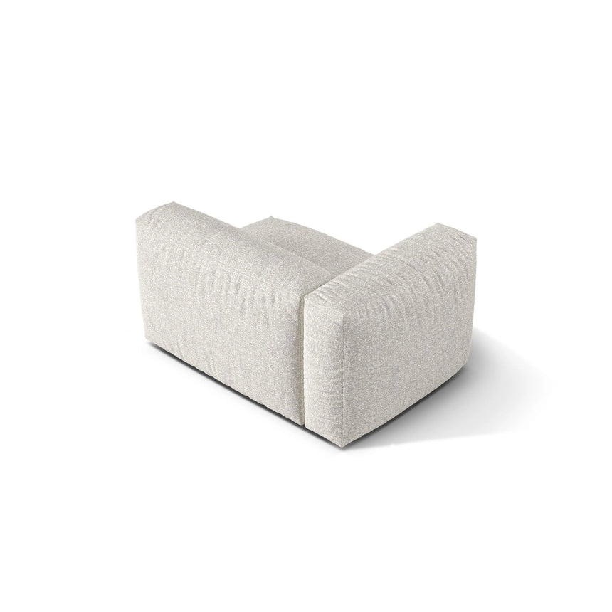 Martina Modulares Sofa Sitzelement, Linke Seite, Sitztiefe 76 cm, aus Boucle in Grau Beige meliert (Monet Pearl), 120x106 cm von Micadoni – Bild 4