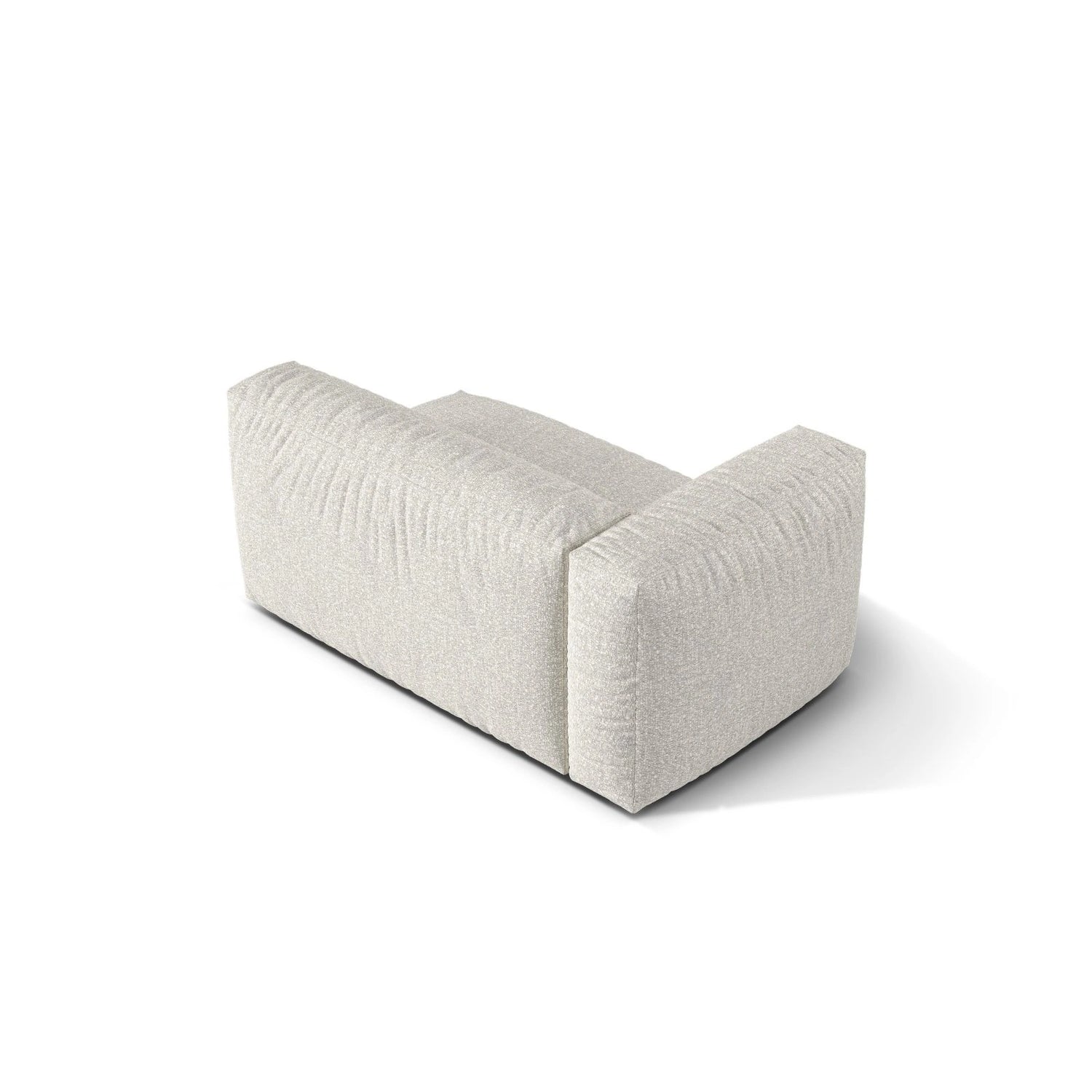 Martina Modulares Sofa Sitzelement, Linke Seite, Sitztiefe 76 cm, aus Boucle in Grau Beige meliert (Monet Pearl), 160x106 cm von Micadoni – Bild 4