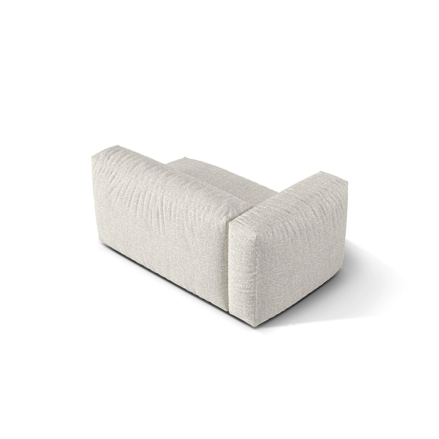 Martina Modulares Sofa Sitzelement, Linke Seite, Sitztiefe 76 cm, aus Boucle in Grau Beige meliert (Monet Pearl), 160x106 cm von Micadoni – Bild 4