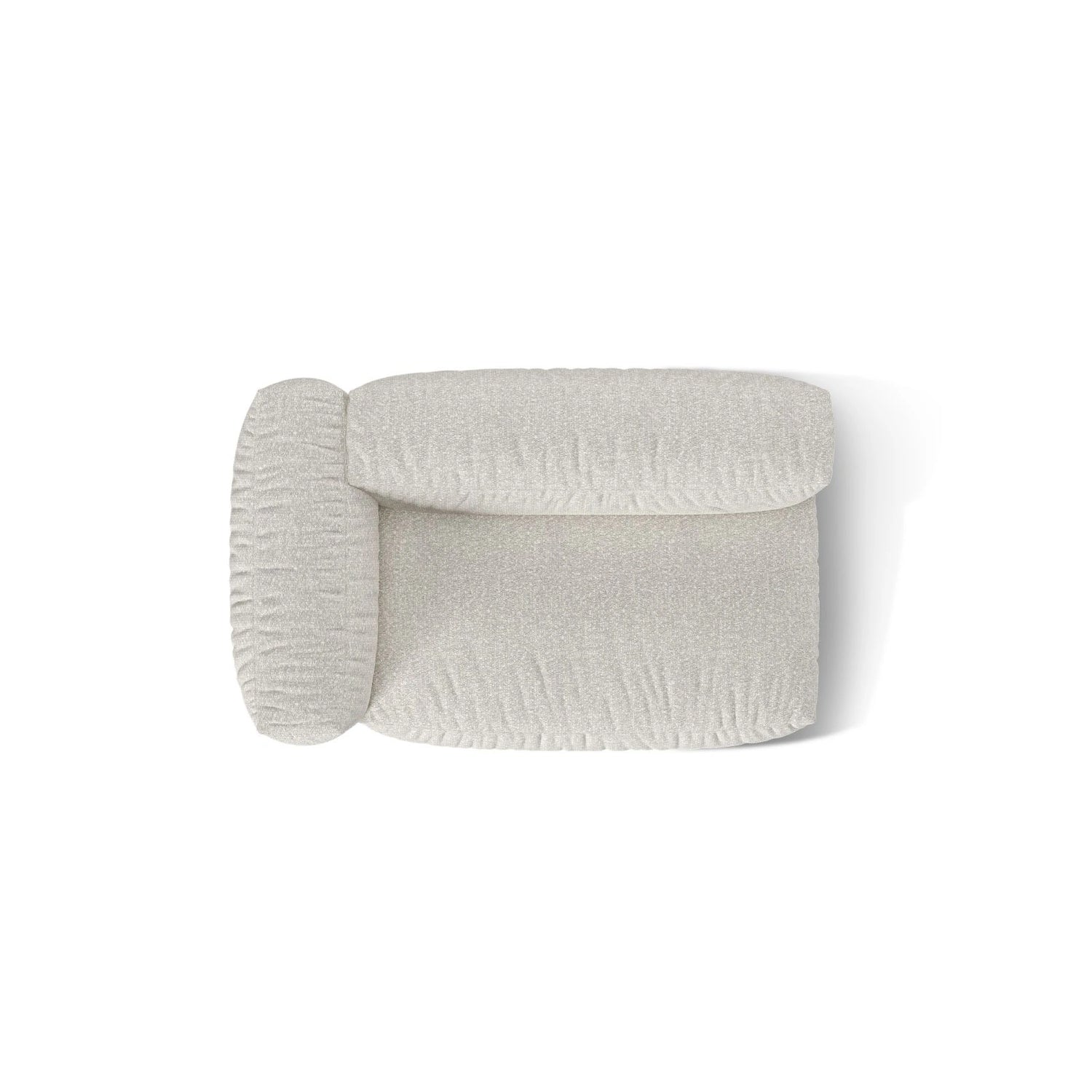 Martina Modulares Sofa Sitzelement, Linke Seite, Sitztiefe 76 cm, aus Boucle in Grau Beige meliert (Monet Pearl), 160x106 cm von Micadoni – Bild 5
