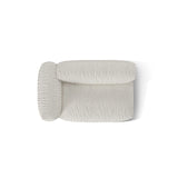Martina Modulares Sofa Sitzelement, Linke Seite, Sitztiefe 76 cm, aus Boucle in Grau Beige meliert (Monet Pearl), 160x106 cm von Micadoni – Bild 5