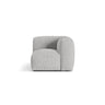 Martina Modulares Sofa Sitzelement, Linke Seite, Sitztiefe 76 cm, aus Boucle in Silber (Monet Silver), 106x106 cm von Micadoni – Bild 1
