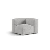 Martina Modulares Sofa Sitzelement, Linke Seite, Sitztiefe 76 cm, aus Boucle in Silber (Monet Silver), 106x106 cm von Micadoni – Bild 3