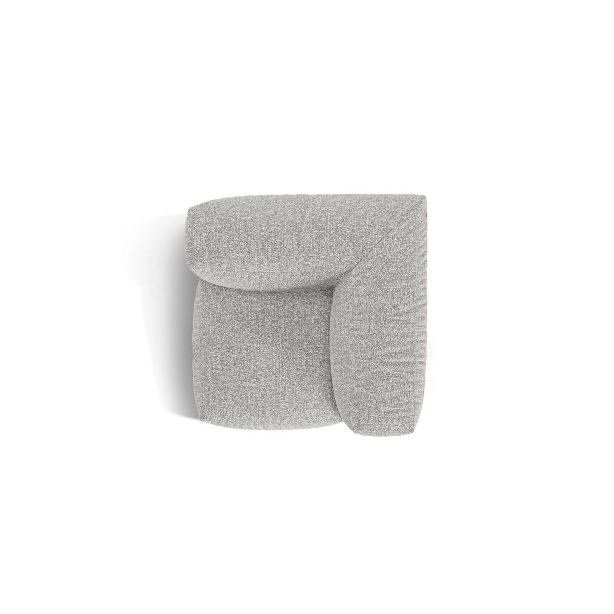 Martina Modulares Sofa Sitzelement, Linke Seite, Sitztiefe 76 cm, aus Boucle in Silber (Monet Silver), 106x106 cm von Micadoni – Bild 5