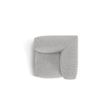 Martina Modulares Sofa Sitzelement, Linke Seite, Sitztiefe 76 cm, aus Boucle in Silber (Monet Silver), 106x106 cm von Micadoni – Bild 5