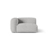 Martina Modulares Sofa Sitzelement, Linke Seite, Sitztiefe 76 cm, aus Boucle in Silber (Monet Silver), 120x106 cm von Micadoni – Bild 1