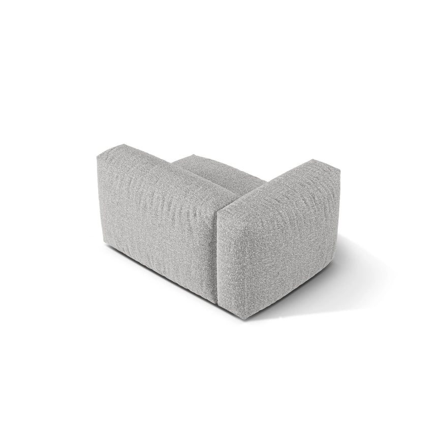 Martina Modulares Sofa Sitzelement, Linke Seite, Sitztiefe 76 cm, aus Boucle in Silber (Monet Silver), 120x106 cm von Micadoni – Bild 4