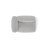 Martina Modulares Sofa Sitzelement, Linke Seite, Sitztiefe 76 cm, aus Boucle in Silber (Monet Silver), 120x106 cm von Micadoni – Bild 5