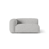 Martina Modulares Sofa Sitzelement, Linke Seite, Sitztiefe 76 cm, aus Boucle in Silber (Monet Silver), 160x106 cm von Micadoni – Bild 1