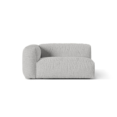 Martina Modulares Sofa Sitzelement, Linke Seite, Sitztiefe 76 cm, aus Boucle in Silber (Monet Silver), 160x106 cm von Micadoni – Bild 1