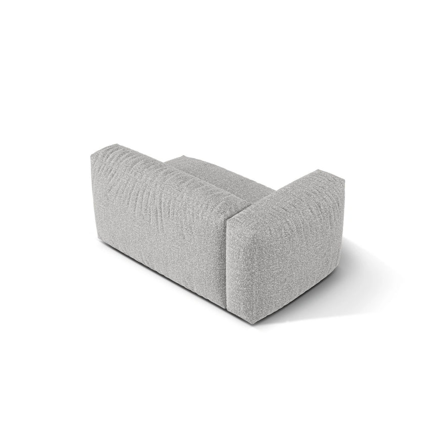Martina Modulares Sofa Sitzelement, Linke Seite, Sitztiefe 76 cm, aus Boucle in Silber (Monet Silver), 160x106 cm von Micadoni – Bild 4