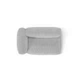 Martina Modulares Sofa Sitzelement, Linke Seite, Sitztiefe 76 cm, aus Boucle in Silber (Monet Silver), 160x106 cm von Micadoni – Bild 5