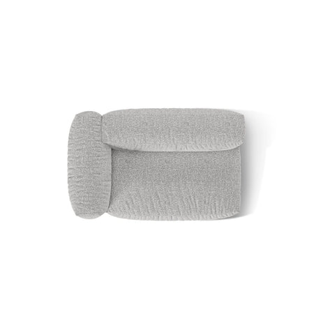 Martina Modulares Sofa Sitzelement, Linke Seite, Sitztiefe 76 cm, aus Boucle in Silber (Monet Silver), 160x106 cm von Micadoni – Bild 5