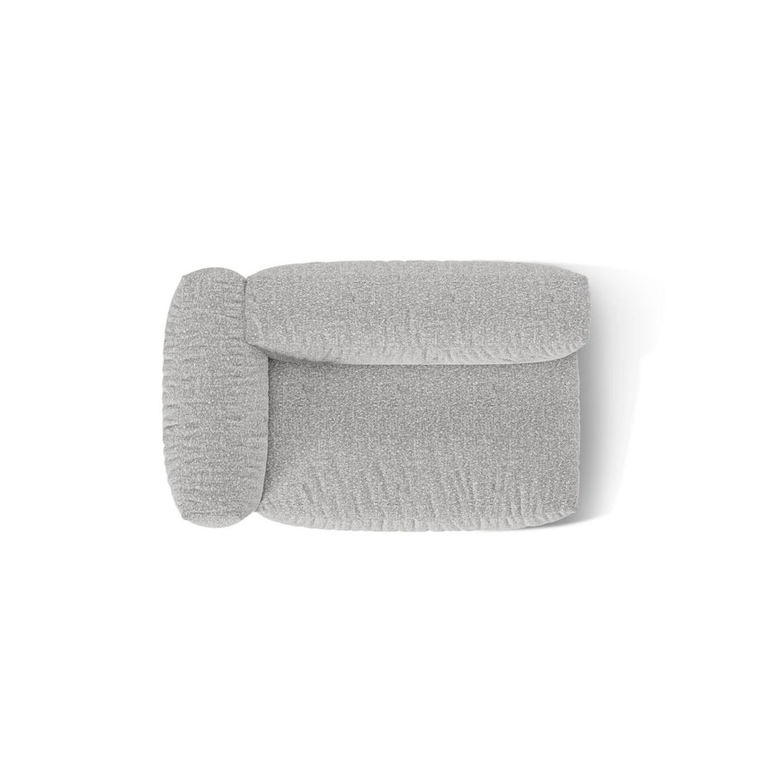 Martina Modulares Sofa Sitzelement, Linke Seite, Sitztiefe 76 cm, aus Boucle in Silber (Monet Silver), 160x106 cm von Micadoni – Bild 5