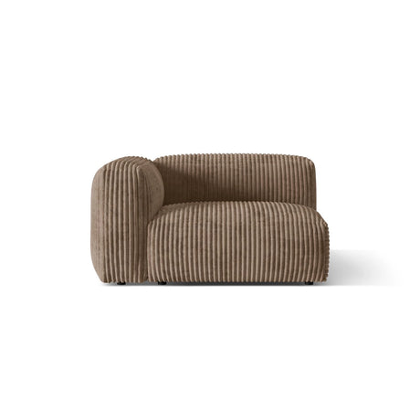 Martina Modulares Sofa Sitzelement, Linke Seite, Sitztiefe 76 cm, aus Cord in Acorn (Tilia 17), 120x106 cm von Micadoni – Bild 1