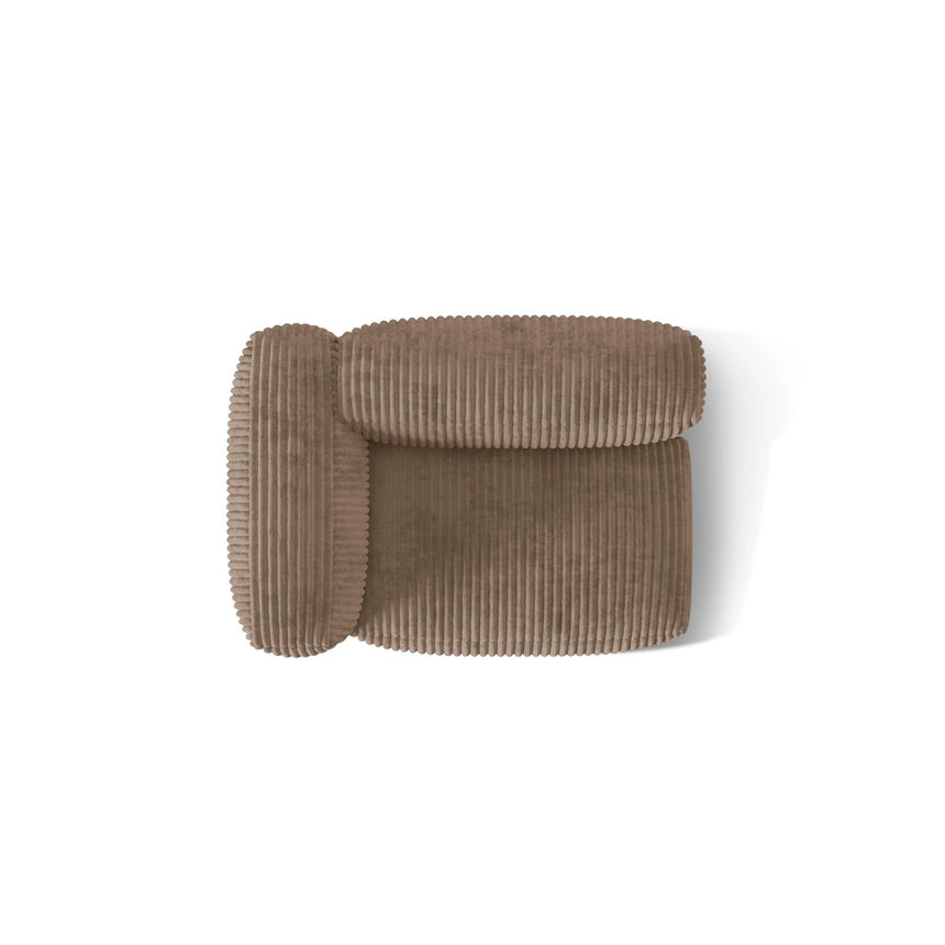 Martina Modulares Sofa Sitzelement, Linke Seite, Sitztiefe 76 cm, aus Cord in Acorn (Tilia 17), 120x106 cm von Micadoni – Bild 5