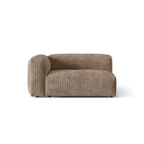 Martina Modulares Sofa Sitzelement, Linke Seite, Sitztiefe 76 cm, aus Cord in Acorn (Tilia 17), 160x106 cm von Micadoni – Bild 1