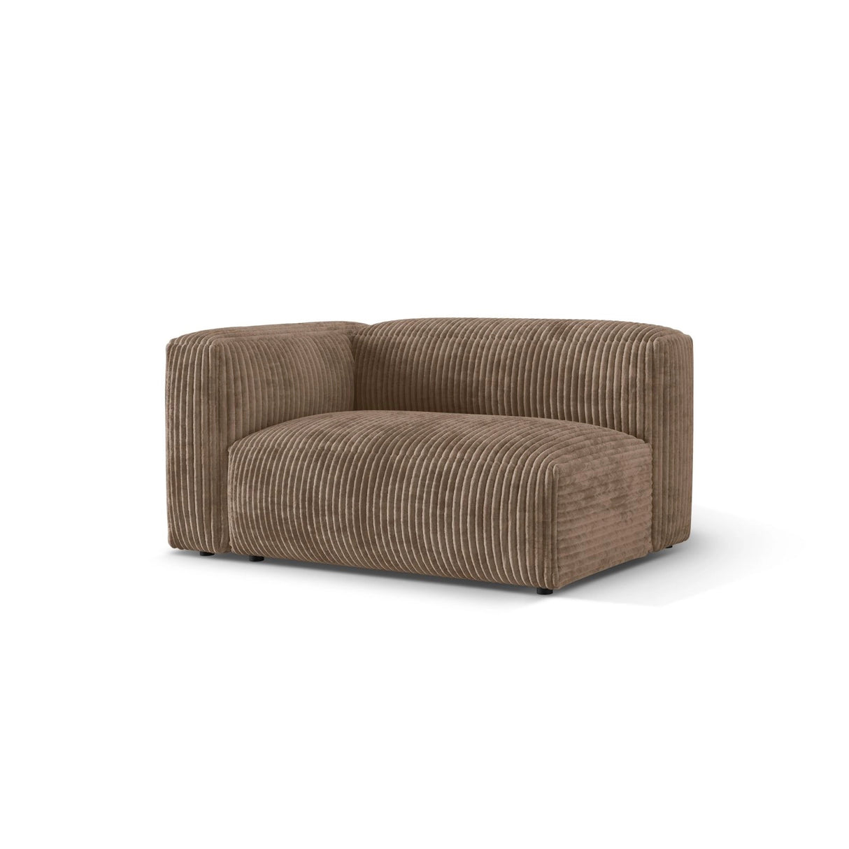 Martina Modulares Sofa Sitzelement, Linke Seite, Sitztiefe 76 cm, aus Cord in Acorn (Tilia 17), 160x106 cm von Micadoni – Bild 3