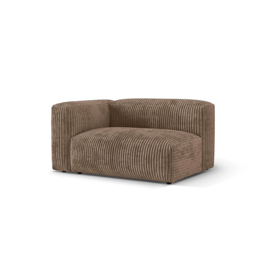 Martina Modulares Sofa Sitzelement, Linke Seite, Sitztiefe 76 cm, aus Cord in Acorn (Tilia 17), 160x106 cm von Micadoni – Bild 3