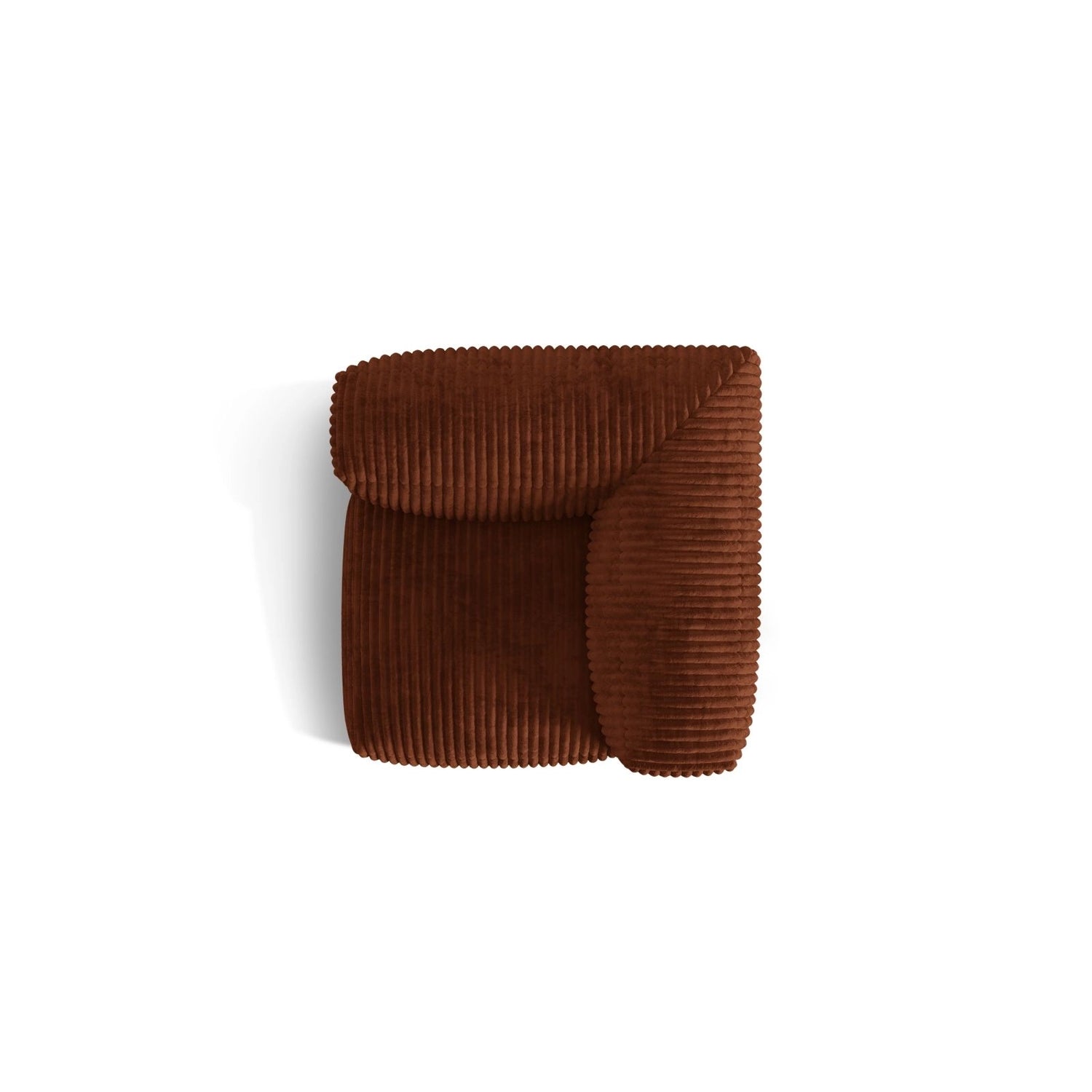 Martina Modulares Sofa Sitzelement, Linke Seite, Sitztiefe 76 cm, aus Cord in Brick (Tilia 52), 106x106 cm von Micadoni – Bild 5