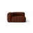 Martina Modulares Sofa Sitzelement, Linke Seite, Sitztiefe 76 cm, aus Cord in Brick (Tilia 52), 120x106 cm von Micadoni – Bild 1