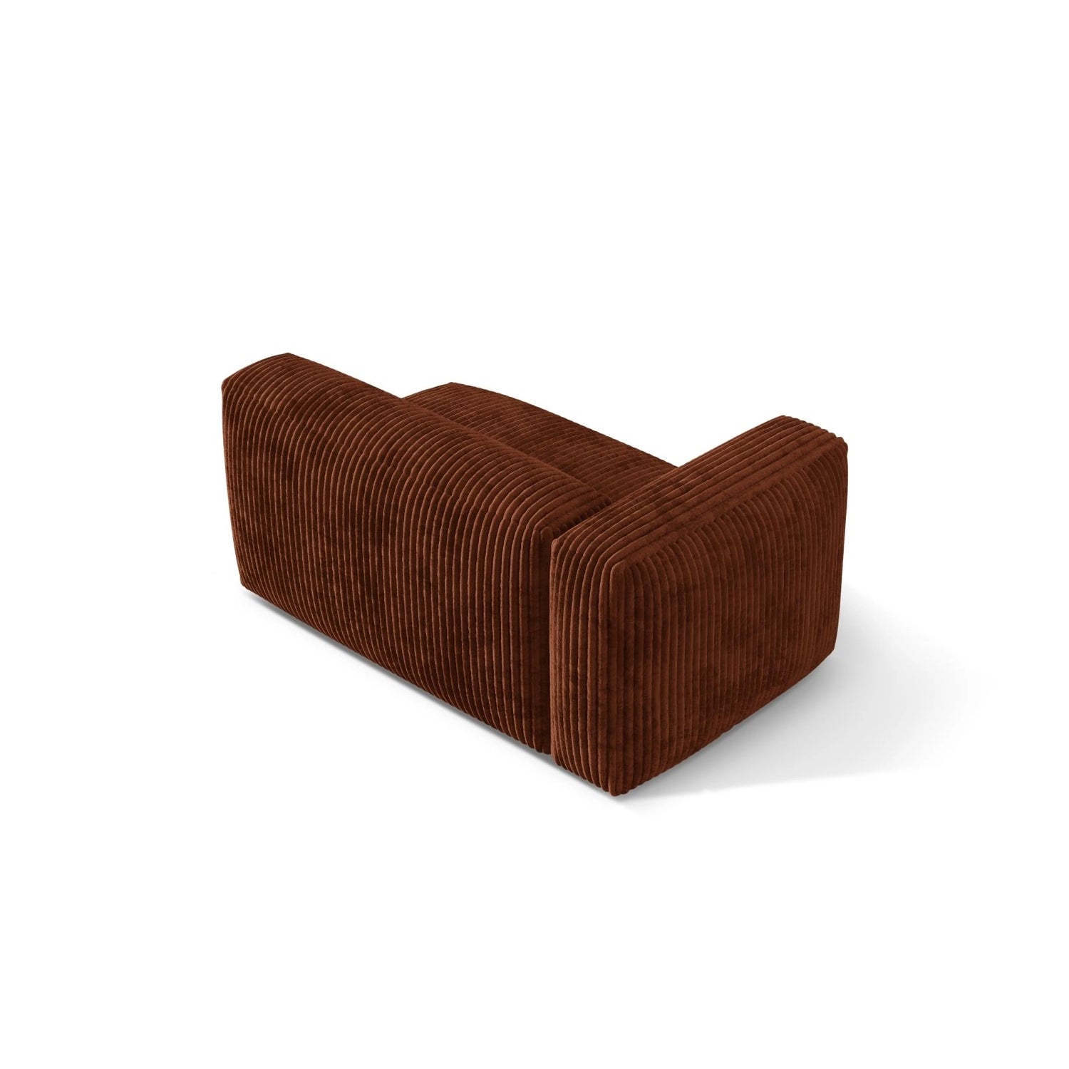 Martina Modulares Sofa Sitzelement, Linke Seite, Sitztiefe 76 cm, aus Cord in Brick (Tilia 52), 160x106 cm von Micadoni – Bild 4