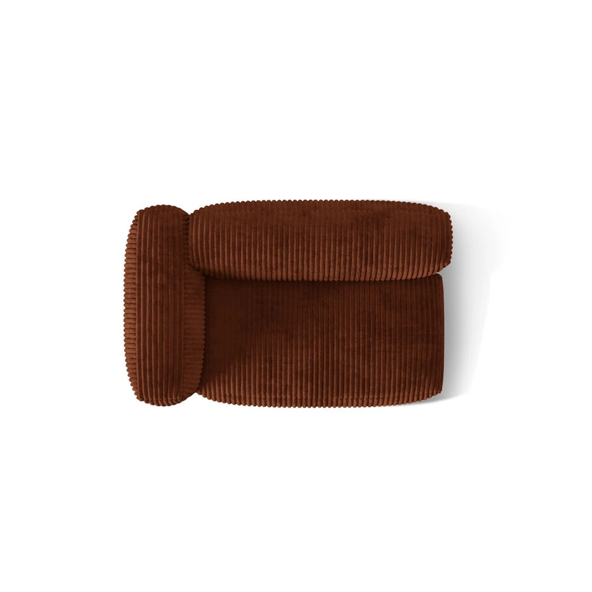 Martina Modulares Sofa Sitzelement, Linke Seite, Sitztiefe 76 cm, aus Cord in Brick (Tilia 52), 160x106 cm von Micadoni – Bild 5