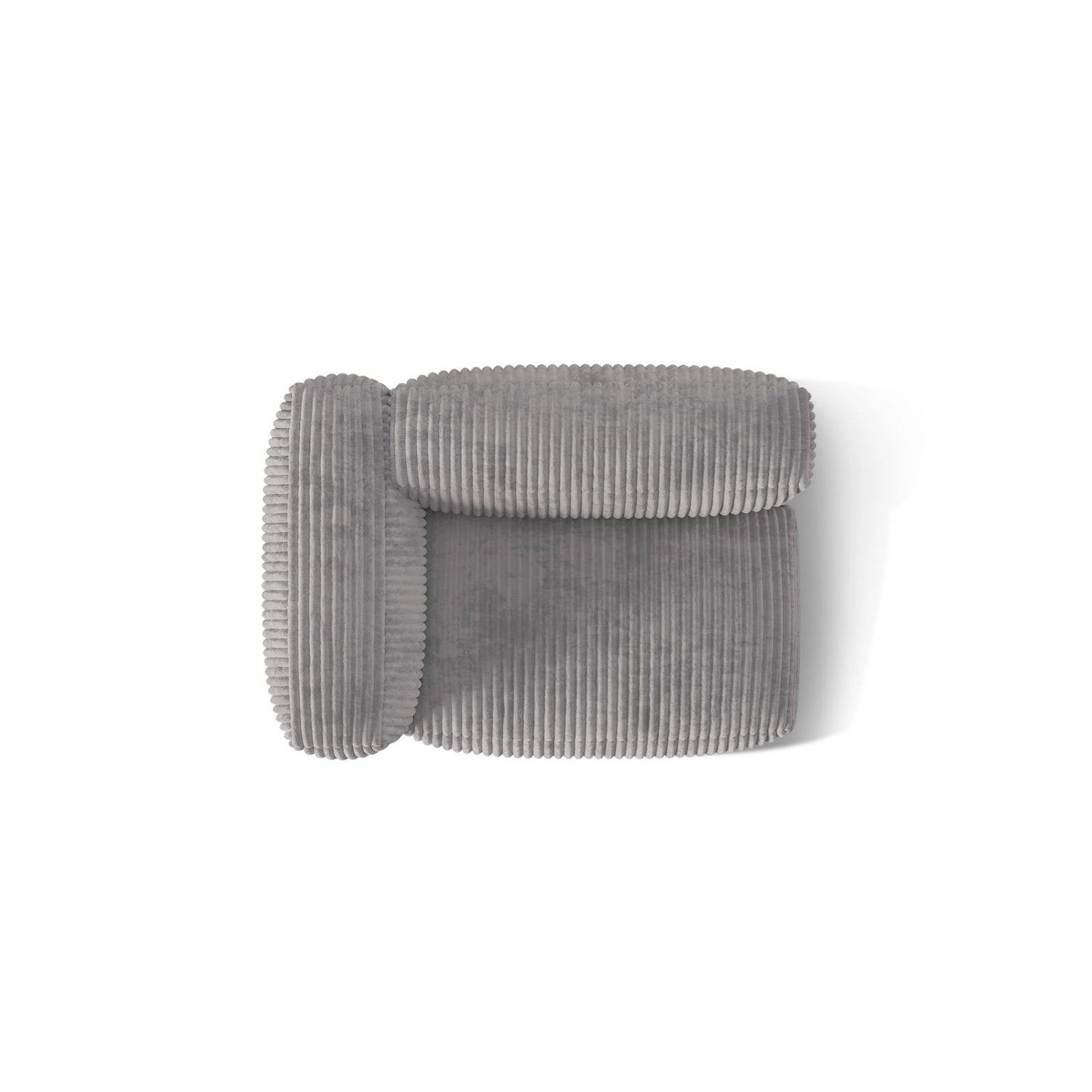 Martina Modulares Sofa Sitzelement, Linke Seite, Sitztiefe 76 cm, aus Cord in Hellgrau (Tilia 86), 120x106 cm von Micadoni – Bild 5