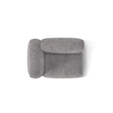 Martina Modulares Sofa Sitzelement, Linke Seite, Sitztiefe 76 cm, aus Cord in Hellgrau (Tilia 86), 120x106 cm von Micadoni – Bild 5