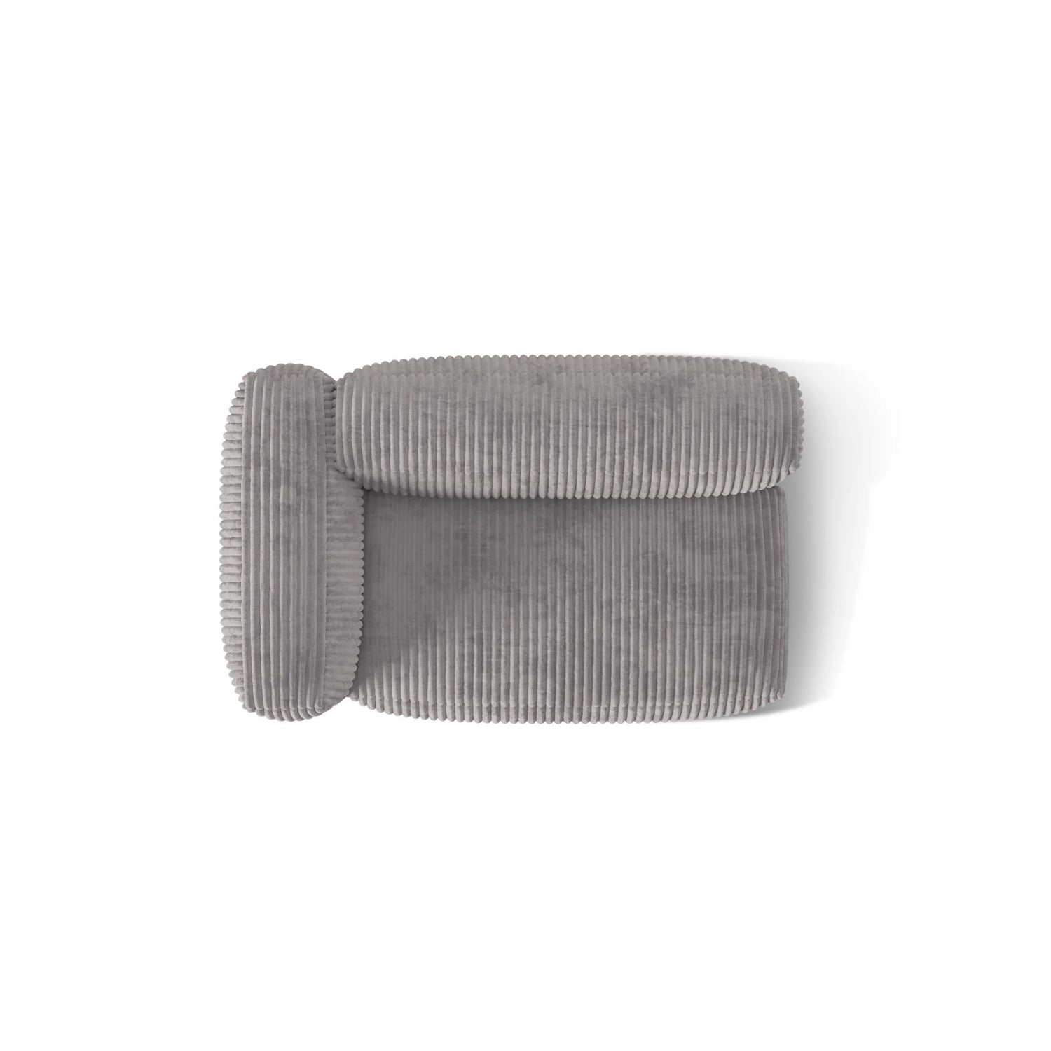 Martina Modulares Sofa Sitzelement, Linke Seite, Sitztiefe 76 cm, aus Cord in Hellgrau (Tilia 86), 160x106 cm von Micadoni – Bild 5