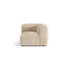 Martina Modulares Sofa Sitzelement, Linke Seite, Sitztiefe 76 cm, aus Cord in Leichtes Beige (Tilia 03), 106x106 cm von Micadoni – Bild 1
