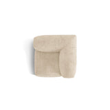 Martina Modulares Sofa Sitzelement, Linke Seite, Sitztiefe 76 cm, aus Cord in Leichtes Beige (Tilia 03), 106x106 cm von Micadoni – Bild 5