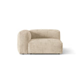 Martina Modulares Sofa Sitzelement, Linke Seite, Sitztiefe 76 cm, aus Cord in Leichtes Beige (Tilia 03), 120x106 cm von Micadoni – Bild 1