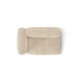 Martina Modulares Sofa Sitzelement, Linke Seite, Sitztiefe 76 cm, aus Cord in Leichtes Beige (Tilia 03), 160x106 cm von Micadoni – Bild 5