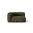 Martina Modulares Sofa Sitzelement, Linke Seite, Sitztiefe 76 cm, aus Cord in Moosgrün (Tilia 37), 120x106 cm von Micadoni – Bild 1