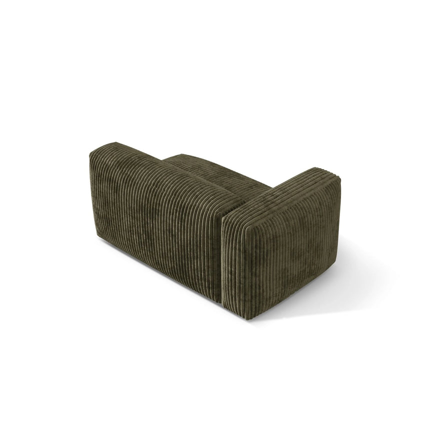 Martina Modulares Sofa Sitzelement, Linke Seite, Sitztiefe 76 cm, aus Cord in Moosgrün (Tilia 37), 160x106 cm von Micadoni – Bild 4