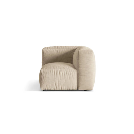 Martina Modulares Sofa Sitzelement, Linke Seite, Sitztiefe 76 cm, aus Samt, Cord, Boucle oder Strukturstoff, 106x106 cm von Micadoni – Bild 1