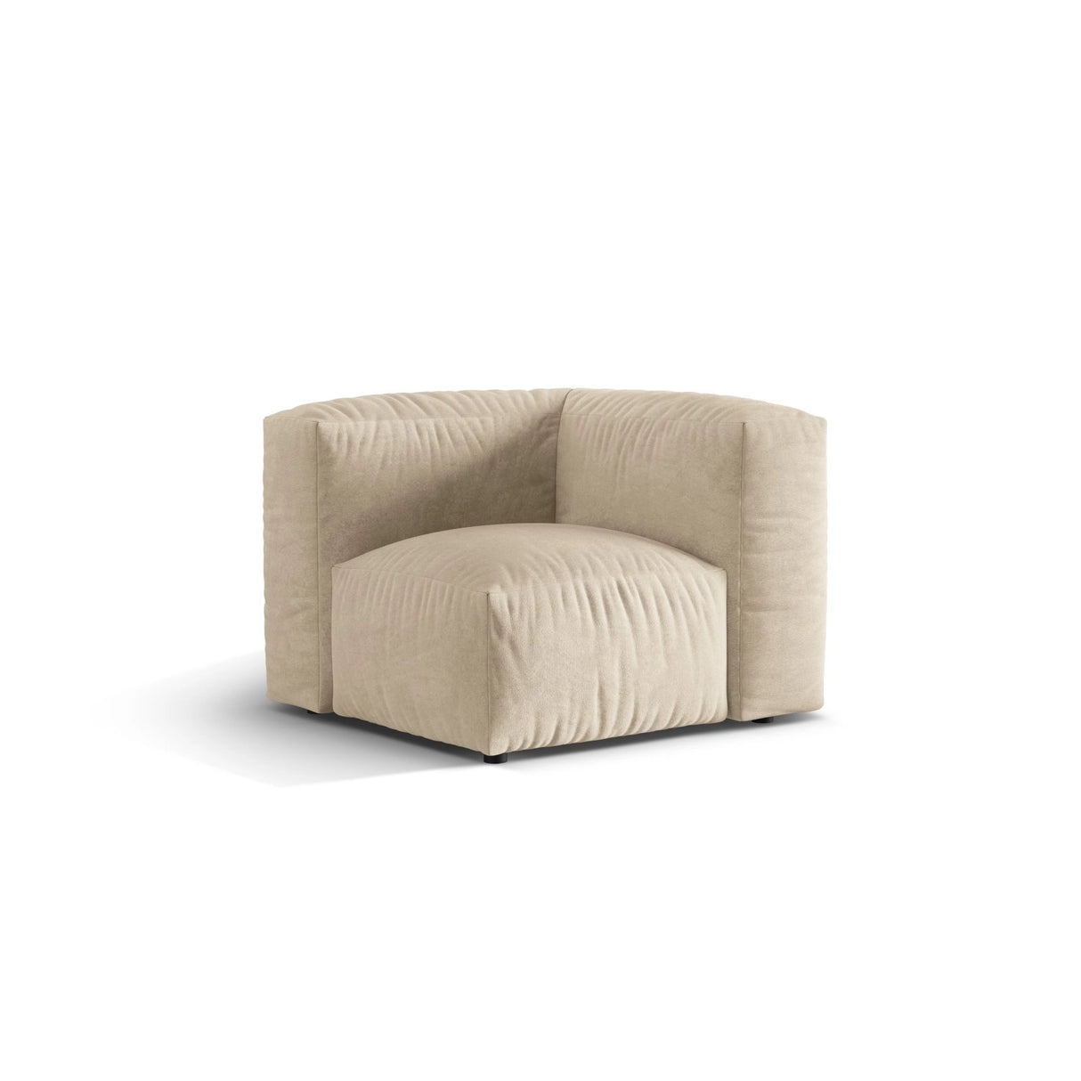 Martina Modulares Sofa Sitzelement, Linke Seite, Sitztiefe 76 cm, aus Samt, Cord, Boucle oder Strukturstoff, 106x106 cm von Micadoni – Bild 3