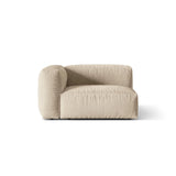 Martina Modulares Sofa Sitzelement, Linke Seite, Sitztiefe 76 cm, aus Samt, Cord, Boucle oder Strukturstoff, 120x106 cm von Micadoni – Bild 1