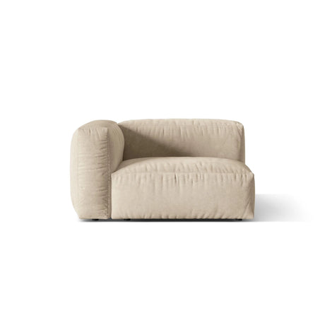 Martina Modulares Sofa Sitzelement, Linke Seite, Sitztiefe 76 cm, aus Samt, Cord, Boucle oder Strukturstoff, 120x106 cm von Micadoni – Bild 1