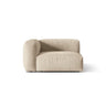 Martina Modulares Sofa Sitzelement, Linke Seite, Sitztiefe 76 cm, aus Samt, Cord, Boucle oder Strukturstoff, 120x106 cm von Micadoni – Bild 1