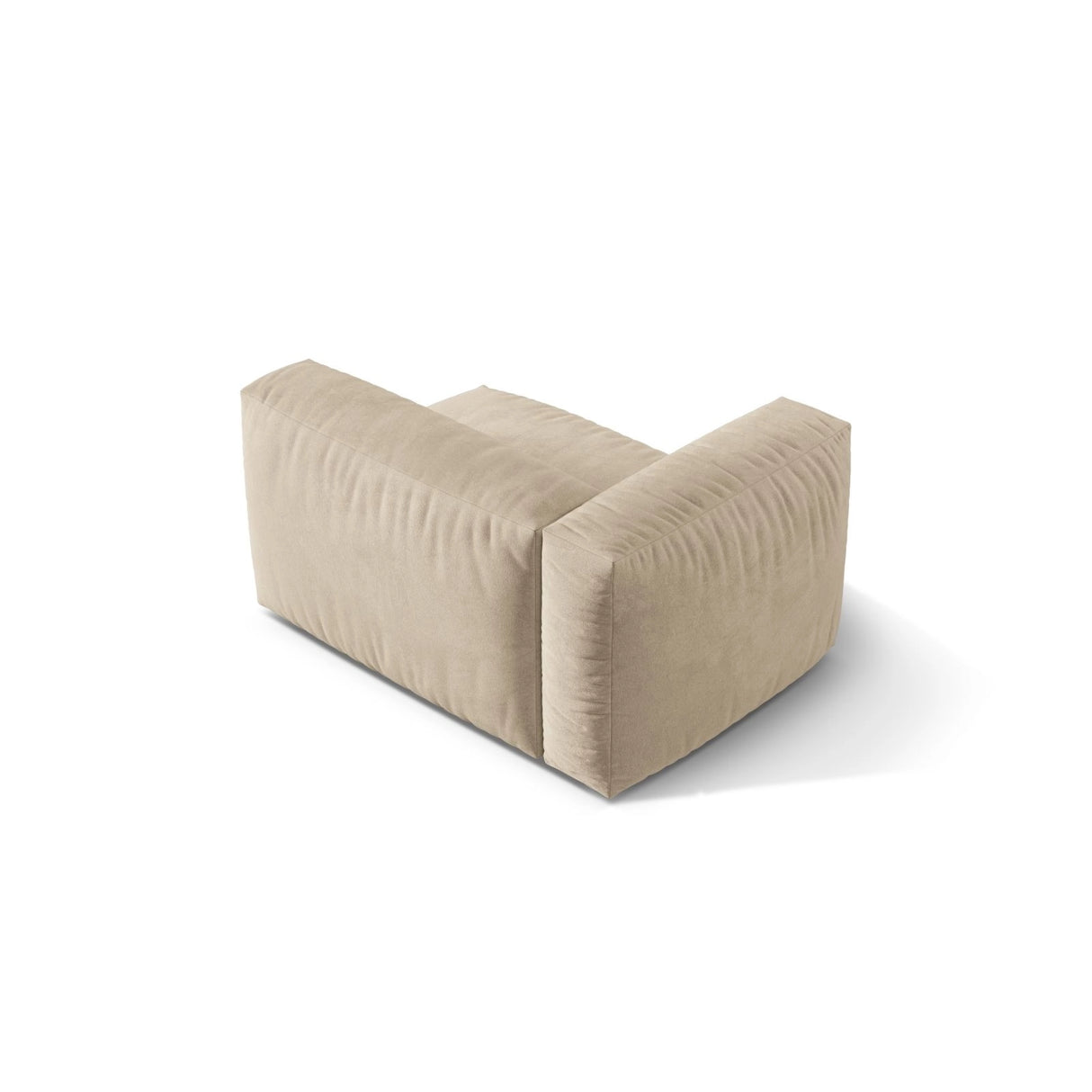 Martina Modulares Sofa Sitzelement, Linke Seite, Sitztiefe 76 cm, aus Samt, Cord, Boucle oder Strukturstoff, 120x106 cm von Micadoni – Bild 4