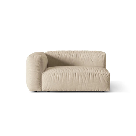 Martina Modulares Sofa Sitzelement, Linke Seite, Sitztiefe 76 cm, aus Samt, Cord, Boucle oder Strukturstoff, 160x106 cm von Micadoni – Bild 1