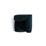 Martina Modulares Sofa Sitzelement, Linke Seite, Sitztiefe 76 cm, aus Samt in Deep Petrol (Vogue 13), 106x106 cm von Micadoni – Bild 5