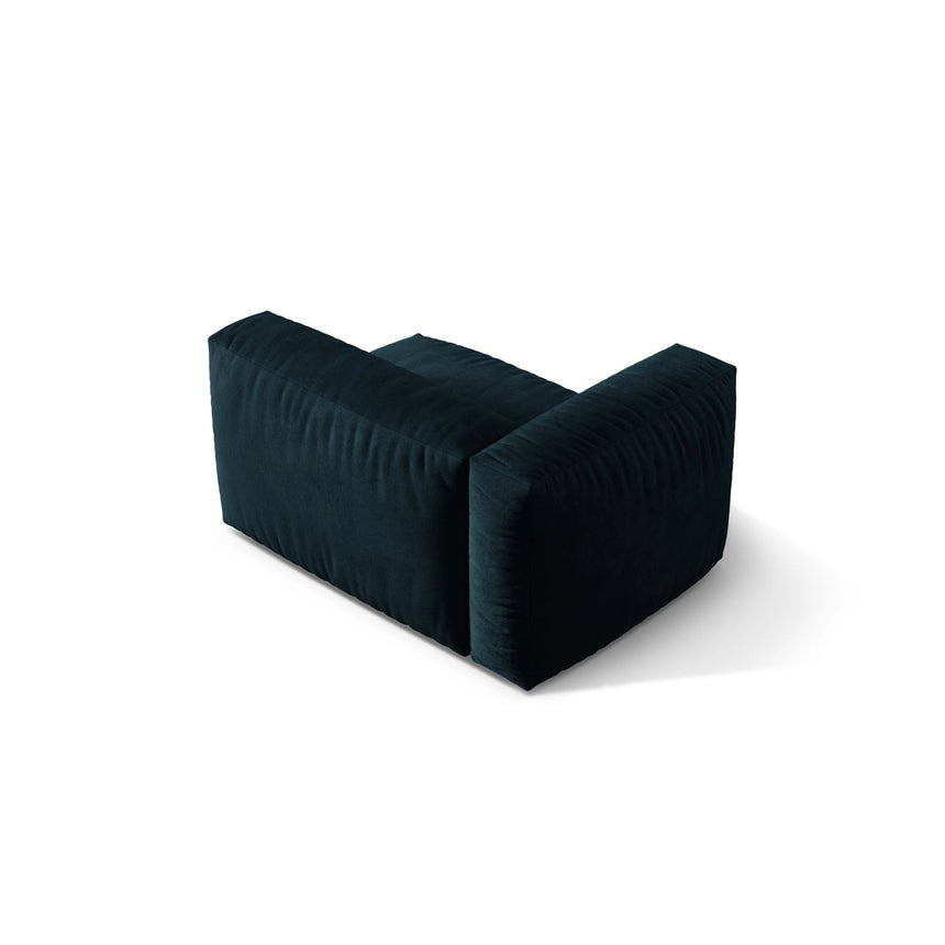 Martina Modulares Sofa Sitzelement, Linke Seite, Sitztiefe 76 cm, aus Samt in Deep Petrol (Vogue 13), 120x106 cm von Micadoni – Bild 4