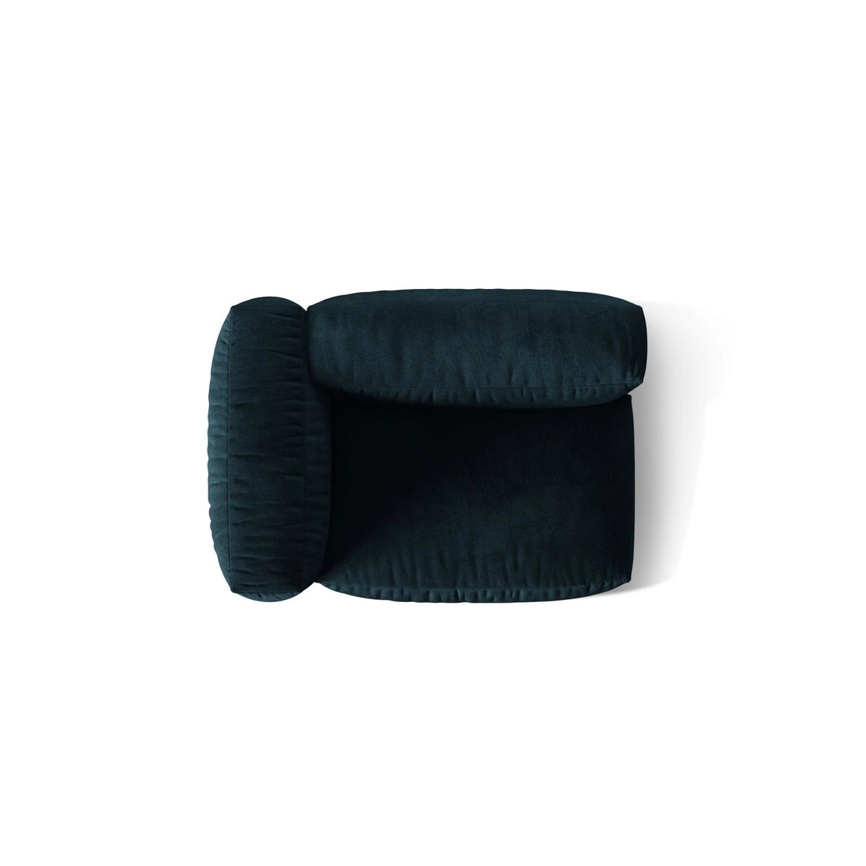 Martina Modulares Sofa Sitzelement, Linke Seite, Sitztiefe 76 cm, aus Samt in Deep Petrol (Vogue 13), 120x106 cm von Micadoni – Bild 5