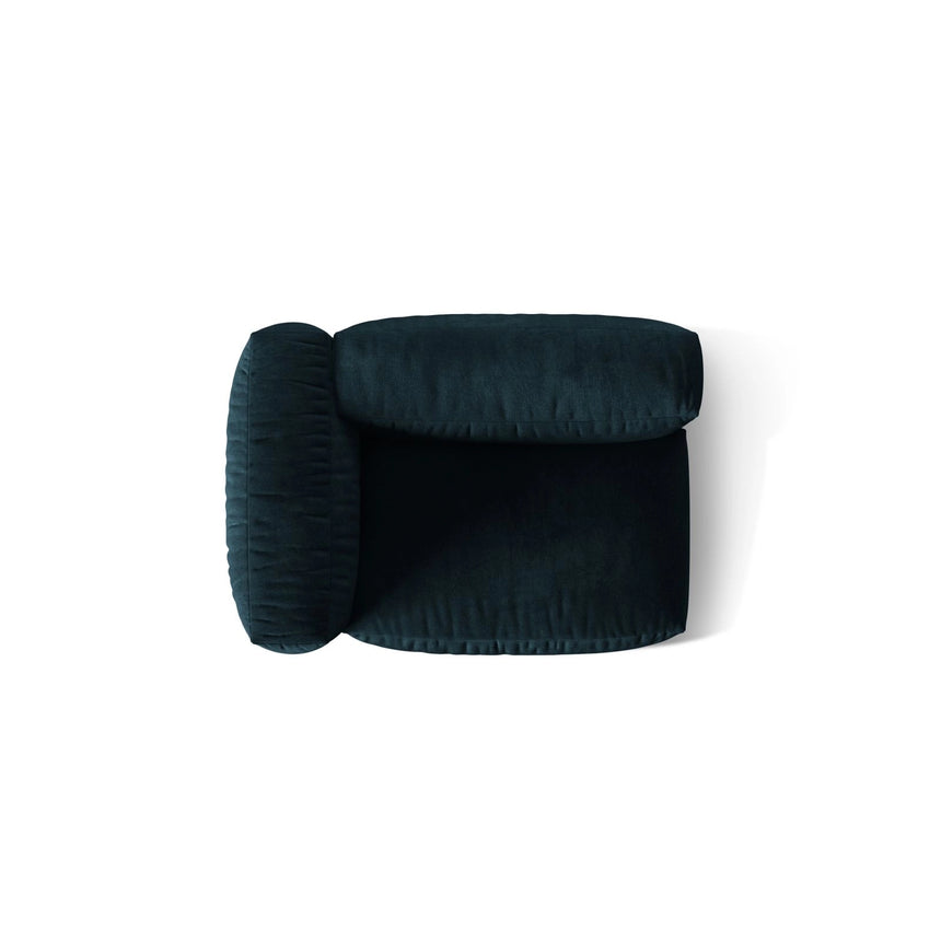 Martina Modulares Sofa Sitzelement, Linke Seite, Sitztiefe 76 cm, aus Samt in Deep Petrol (Vogue 13), 120x106 cm von Micadoni – Bild 5