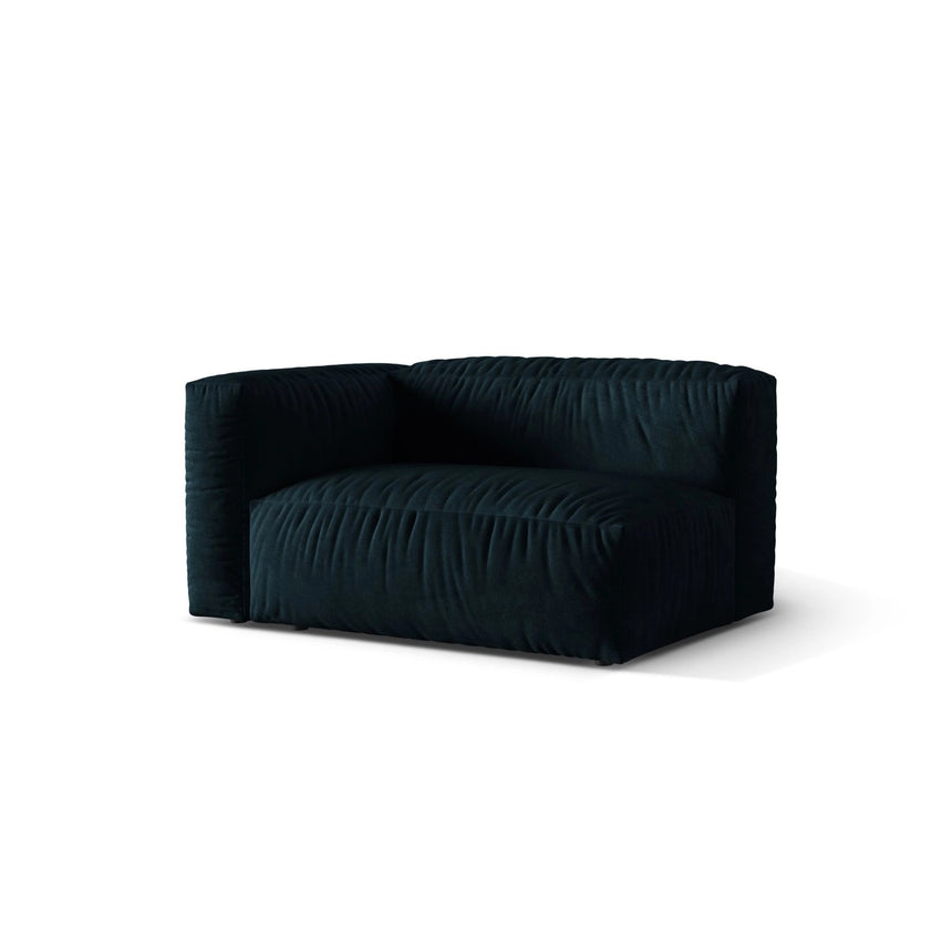 Martina Modulares Sofa Sitzelement, Linke Seite, Sitztiefe 76 cm, aus Samt in Deep Petrol (Vogue 13), 160x106 cm von Micadoni – Bild 3