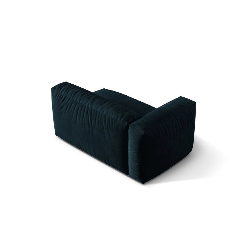 Martina Modulares Sofa Sitzelement, Linke Seite, Sitztiefe 76 cm, aus Samt in Deep Petrol (Vogue 13), 160x106 cm von Micadoni – Bild 4
