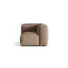 Martina Modulares Sofa Sitzelement, Linke Seite, Sitztiefe 76 cm, aus Samt in Dunkelbeige (Vogue 3), 106x106 cm von Micadoni – Bild 1